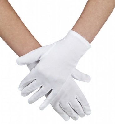 Witte korte handschoenen